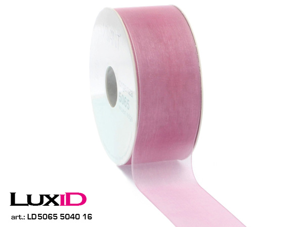 Organza woven edge V 16 old rose 40mm x 50m